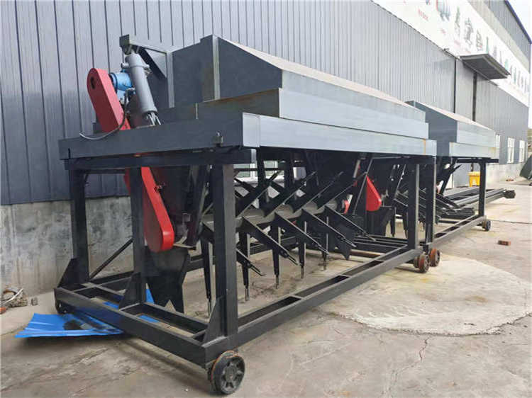 多槽有機肥生產線加工設備 豬糞液壓槽式翻拋機 堆肥均勻 周期快